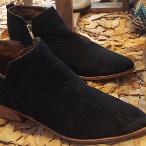 FRANCO SARTO Black Suede BOOTIE Size 10